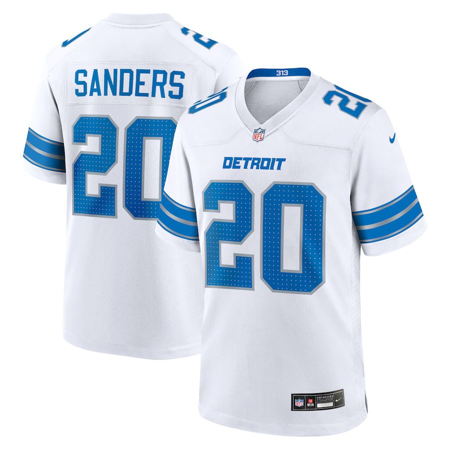 Men Detroit Lions #20 Barry Sanders Nike White Retired Player Game NFL Jersey->youth mlb jersey->Youth Jersey